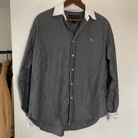 Ralph Lauren Black Label Striped Dress Shirt Small